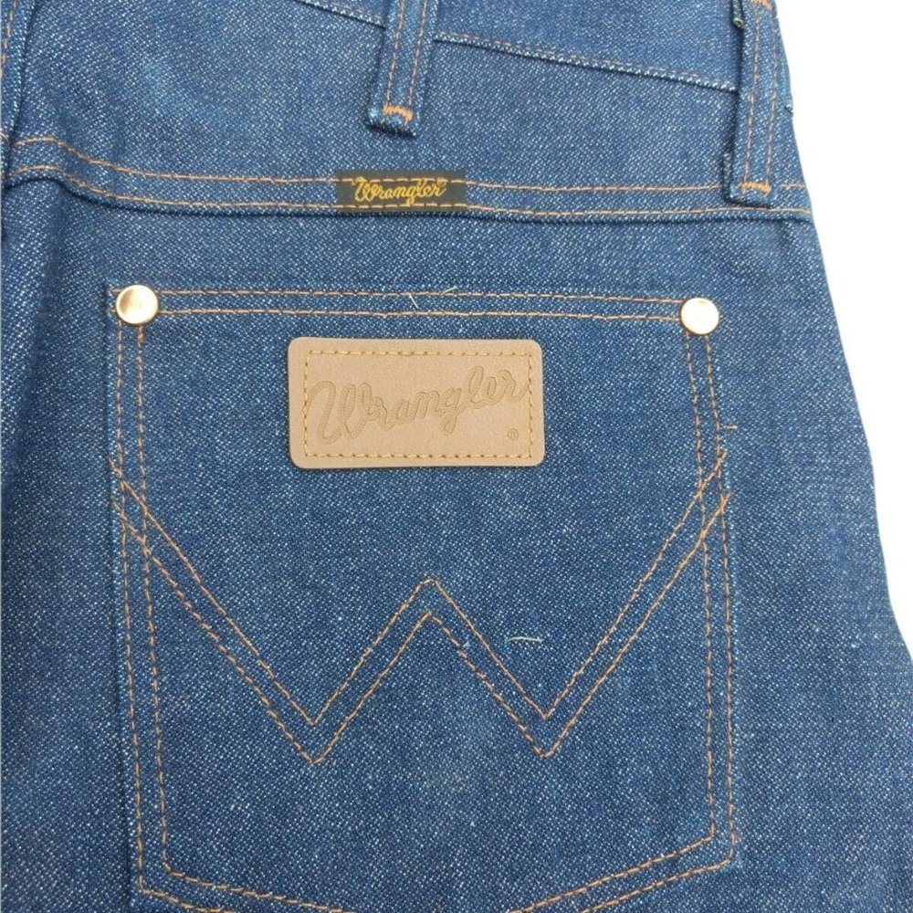 Jeans Vintage Wrangler Denim Blue Jeans Size 32x34 3MWZ Cowboy Fit Made USA New - Picture 10 of 11